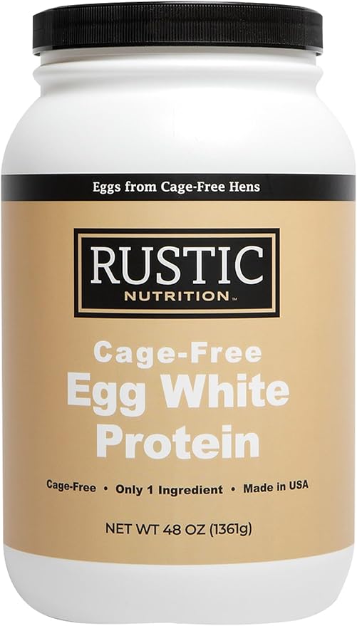 Cage-Free Egg White Protein Powder, USA-Sourced, 21g Protein, 0g Fat, 0g Sugar, 0g Cholesterol (Unflavored, 48 Oz)
