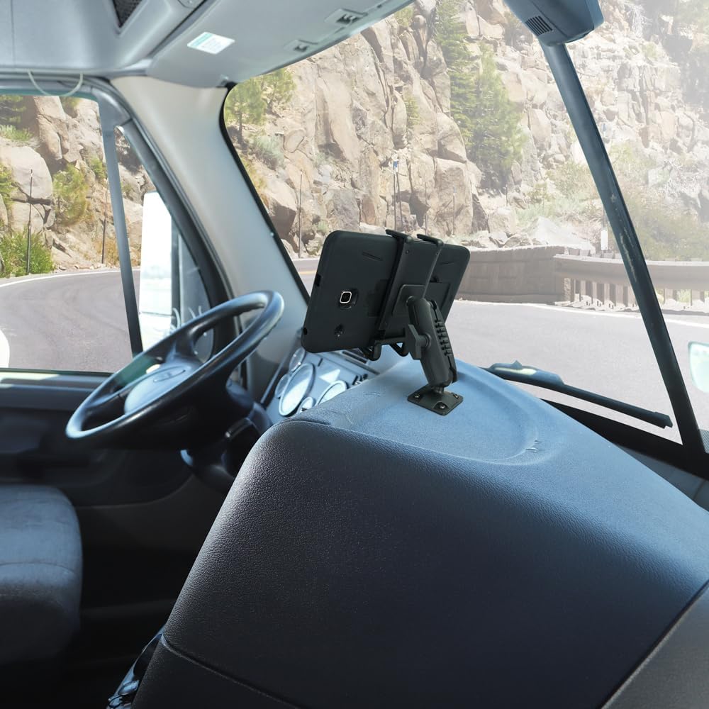 ARKON 7.25 inches Mounts - Car Phone Holder | Secure Grip | Heavy Duty | Drill Base Car Phone Mount | Spring-loaded