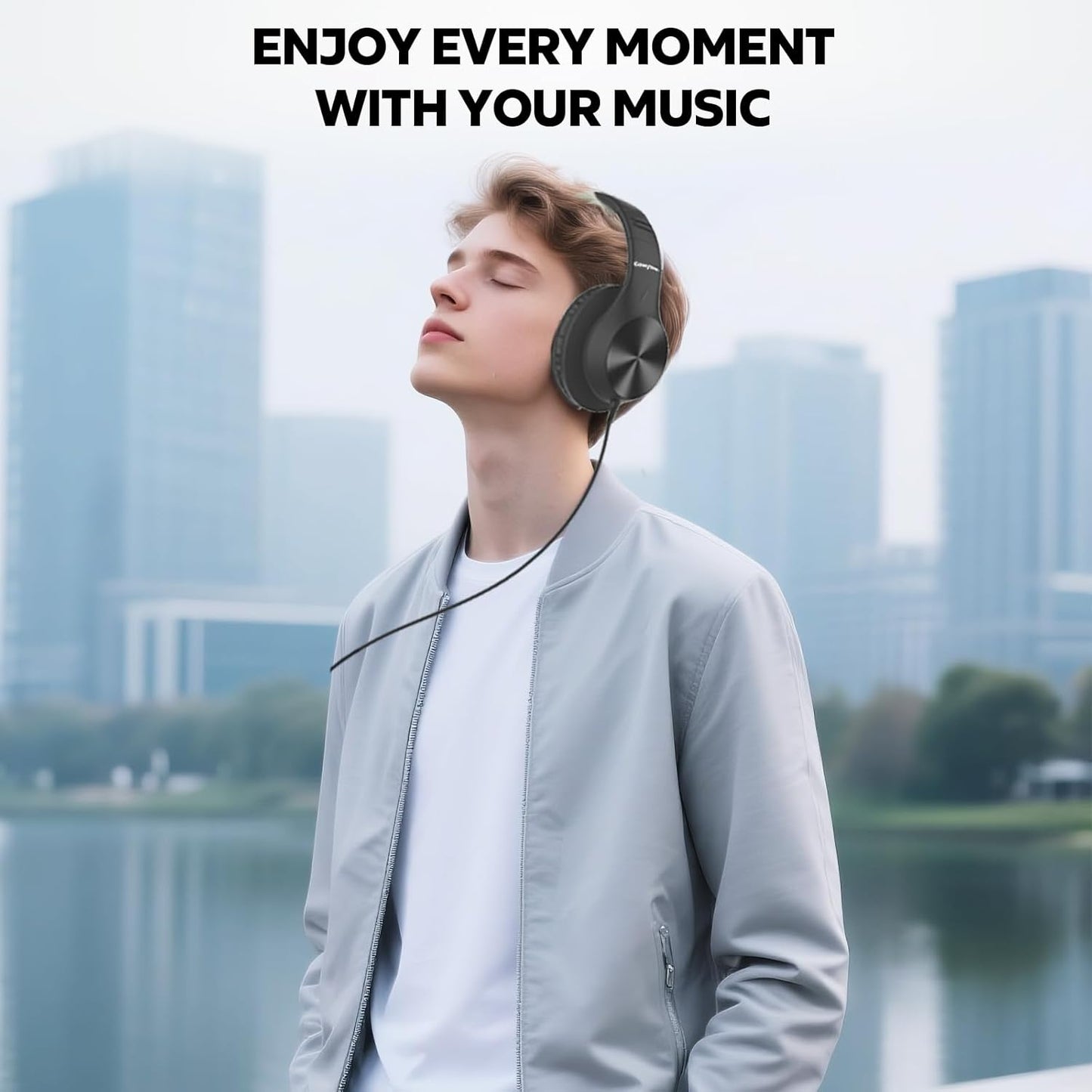 15/16/17, Cowyawn USB C Headphones Wired, Over Ear USB C Wired Headphones with Microphone, HD Stereo Sound, Volume