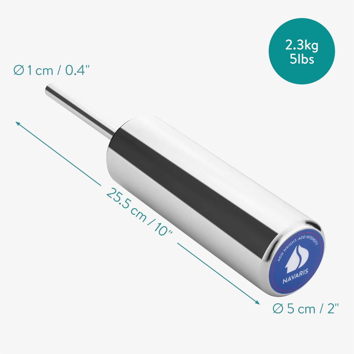 Navaris Gym Pin Extender - Ø 10 mm - Weight Stack Extender for Cable Machine - Durable & Long Steel Lifting Pin - Fitness Equipment for Gym or Home Training
