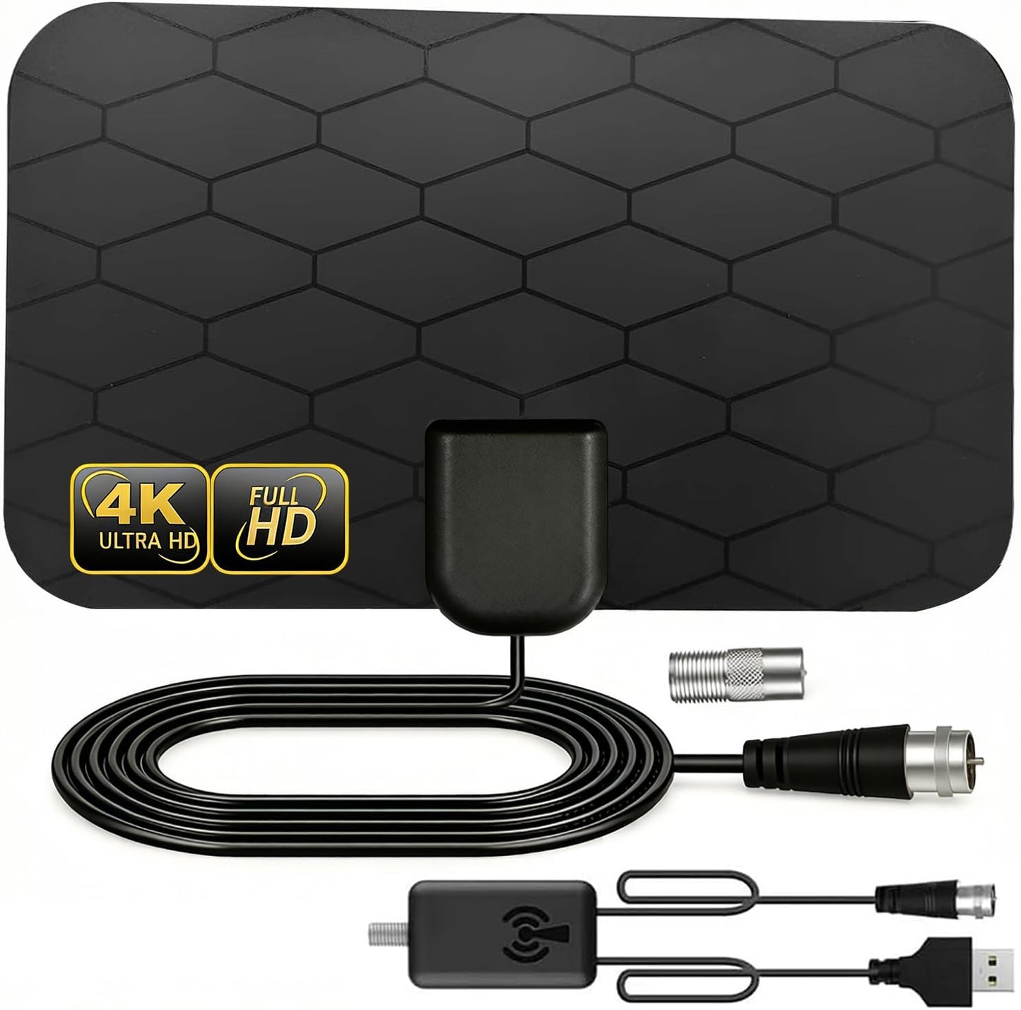 KANGYUE TV,360 4K 1080P 10.5ft Digital Antenna Indoor for Smart Reception, Portable Digital Antenna Indoor for Local