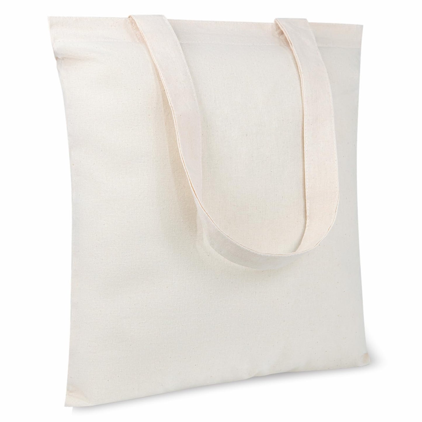 TOPDesign 10-Pack Economical 11.8"x13" Cotton Tote Bags, Lightweight Small Reusable Grocery Shopping Cloth Bags, Suitable for DIY, Advertising, Promotion, Gift, Activity