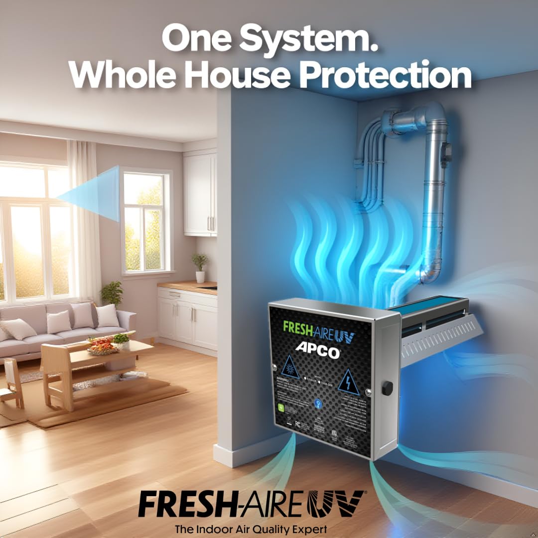 APCO Carbon Cell Matrix HVAC UV Air Purifier with Power Cord, Includes 1-Year UVC Lamp (18-32 VAC Series) # TUV-APCO-ER