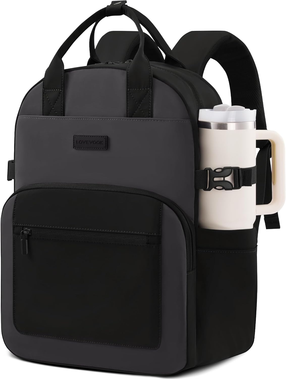 Backpack Backpack Backpack, 15.6Inch LOVEVOOK Laptop for Women - Stylish Work with Large Cup Holder, Waterproof College