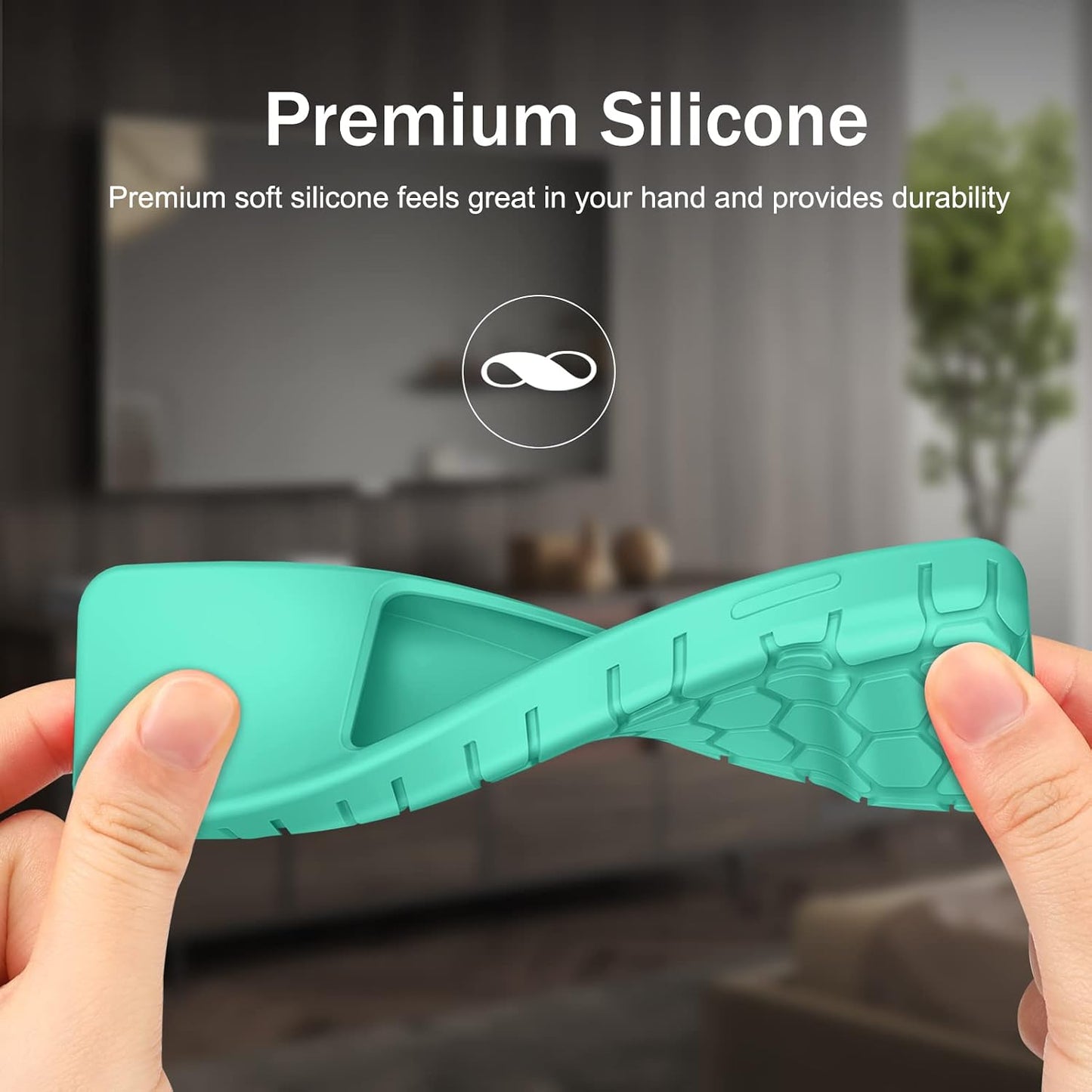 FINTIE 2021 2022 4K (2nd 3rd Protective Case for Apple TV Siri Remote - Honey Comb Lightweight Anti Slip Shockproof