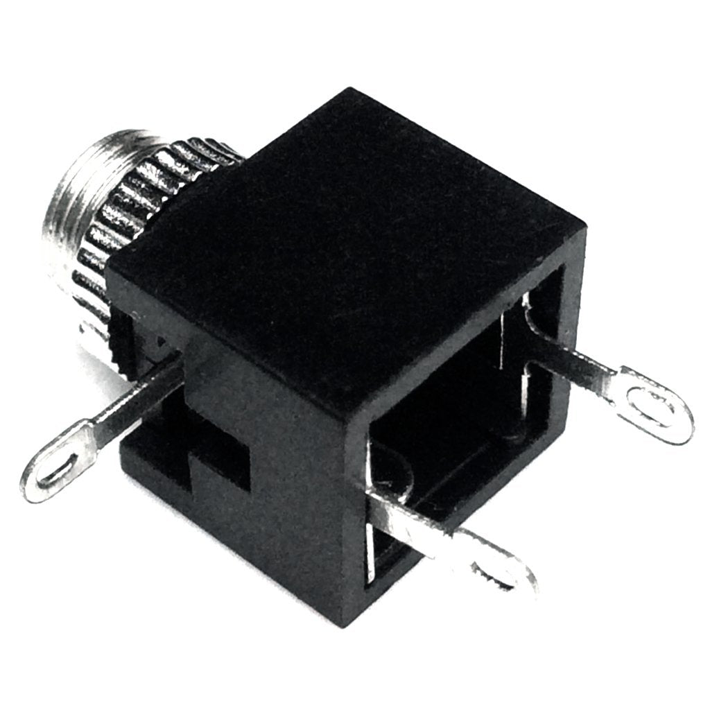 3.5mm 2 Pack CESS Black Mono TS Socket, Soldering Type, Panel Chassis Mount