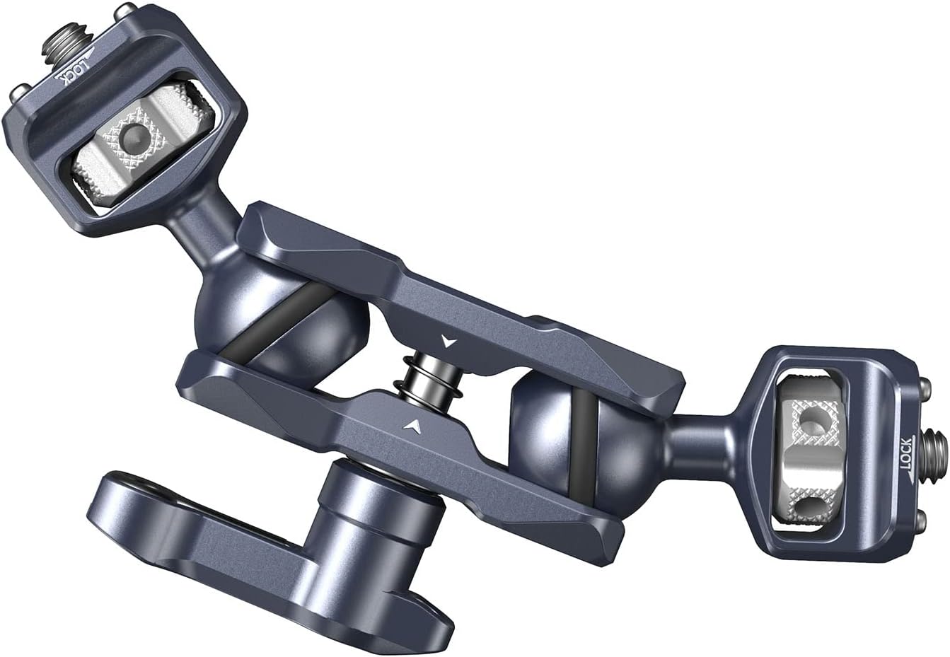 SMALLRIG 1/4 Camera Magic Arm, Flexible Articulating Arm with Screws, Field Monitor Mount with Dual Ballhead, Aluminum