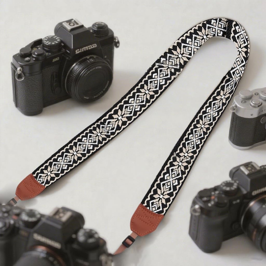 Handmade Premium Vintage Leather Neck Strap for DSLR/Mirrorless Cameras