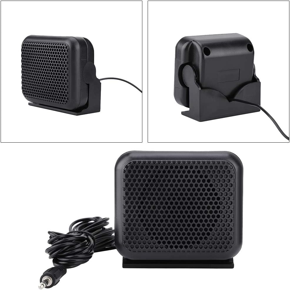 LenTLy NSP100 3W 3.5mm 4m MP3 External Speaker, Wired Speaker with Cable, Black, Portable, Stereo Sound, Compatible