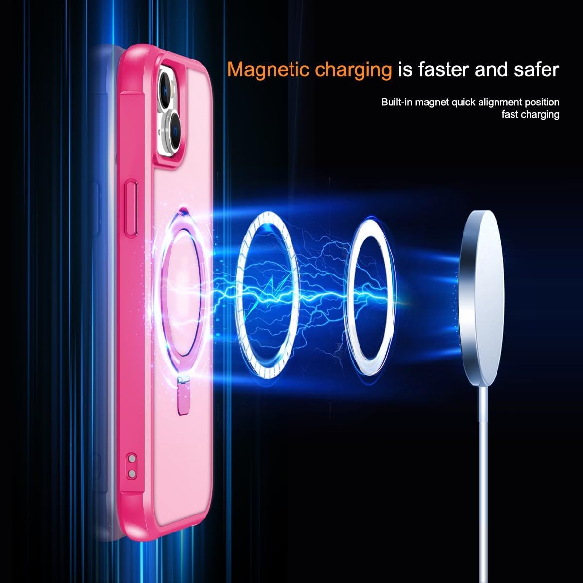 CHAOFEnG 13 Magnetic Compatible with iPhone Case with Stand [Military Grade Drop Tested][Compatible with Magnet] Ring