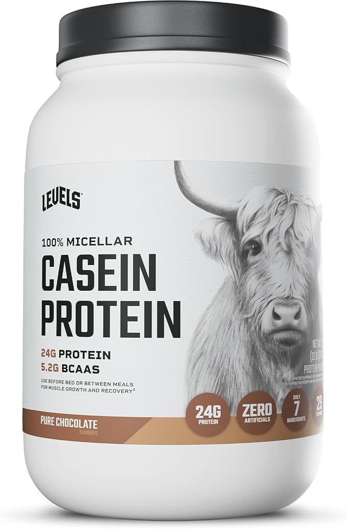 Levels 100% Micellar Casein Protein, Hormone Free, Chocolate, 2LB