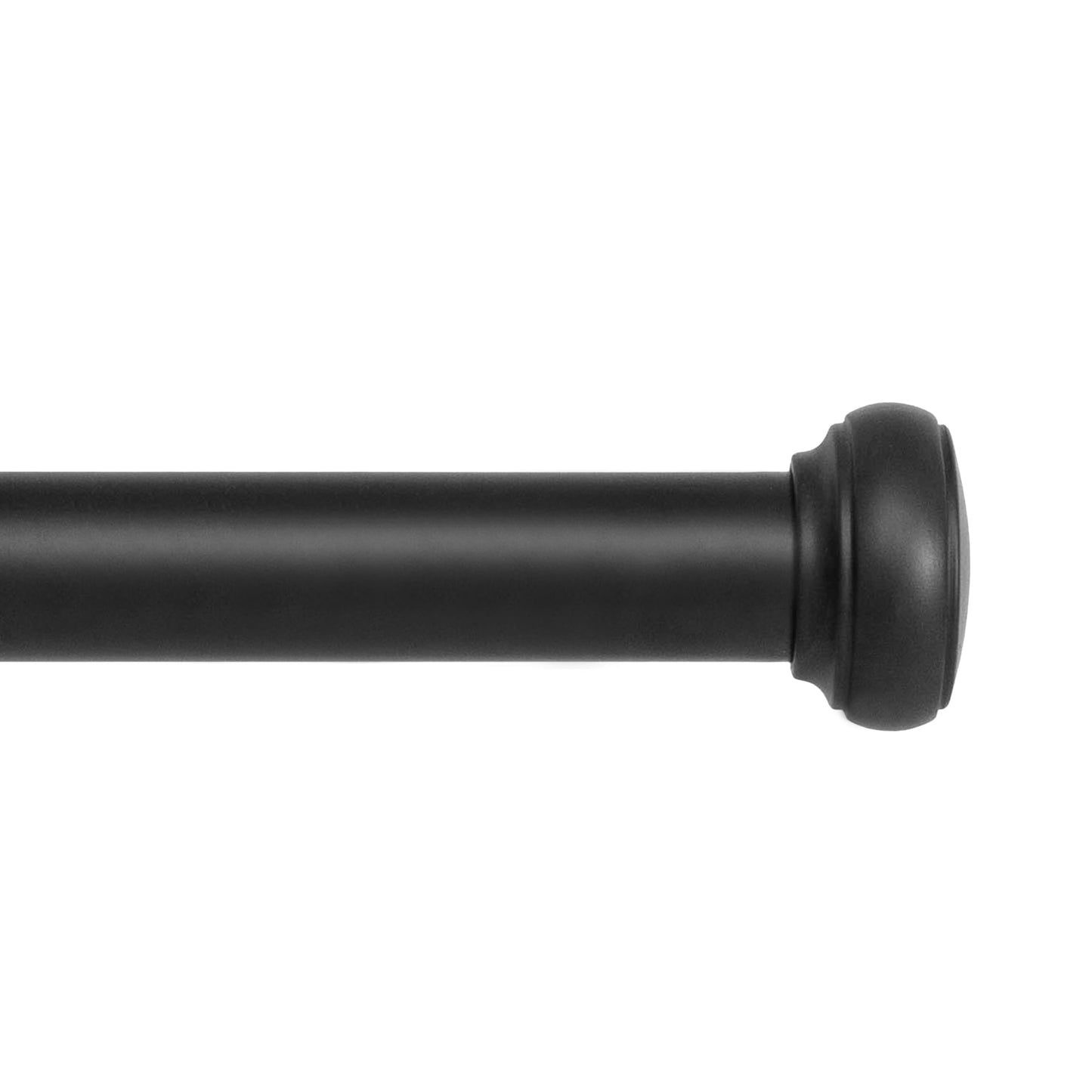 Kenney - Weaver Curtain Rod, Industrial Pipe Style with Rust-Resistant Textured Steel, 1" Diameter, Adjustable 42"–116", Durable for Indoor or Covered Outdoor Use, Black