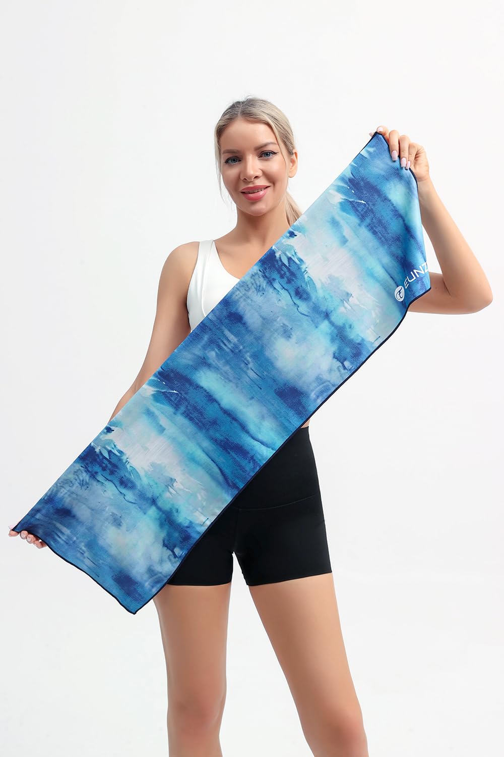 Eunzel 2 Pack Cooling Towel, Ice Towel for Neck, Soft Microfiber Chilly Towel Stay Cool for Sports, Yoga, Running, Gym, Workout, Biking, Camping & Outdoor Activities 40"x12", Sunset& Azure Wash