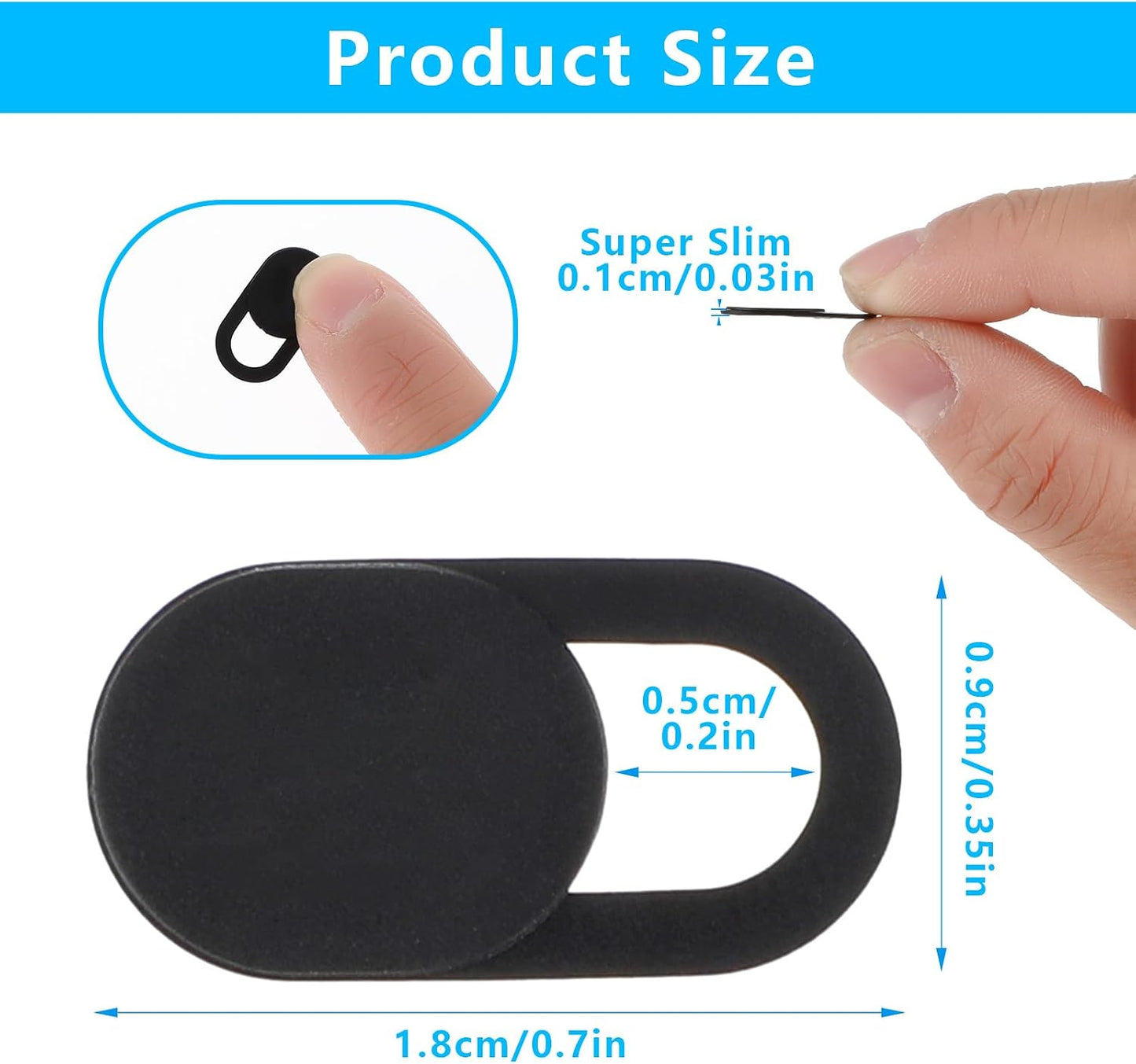 Amabro 8PCS Webcam Cover Slide, Thin Phone Camera Cover Laptop Computer Camera Cover Slide Blocker Slider Lens Cover