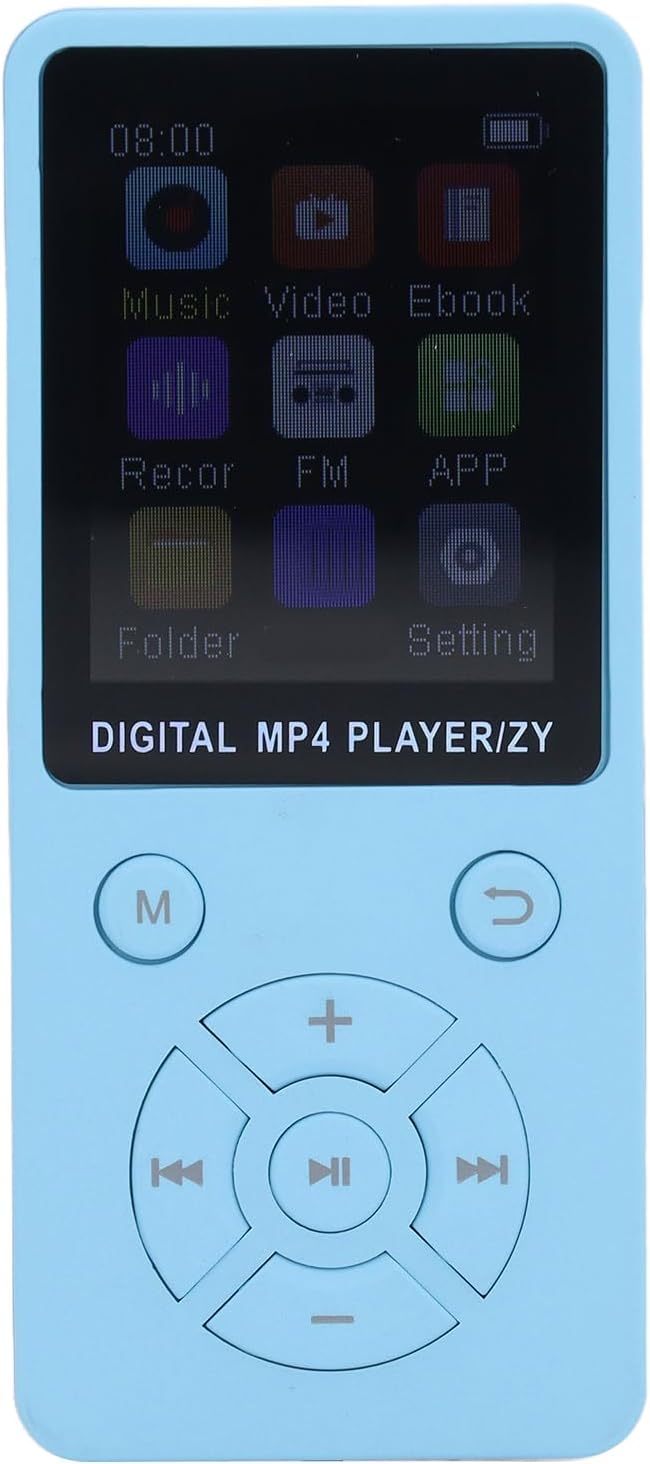 YuRui TENG 64GB MP3 MP4 5.0, 1.8 Inch 128GB Player with Screen, Portable HiFi Music Player, Speaker, Video, FM, E Book