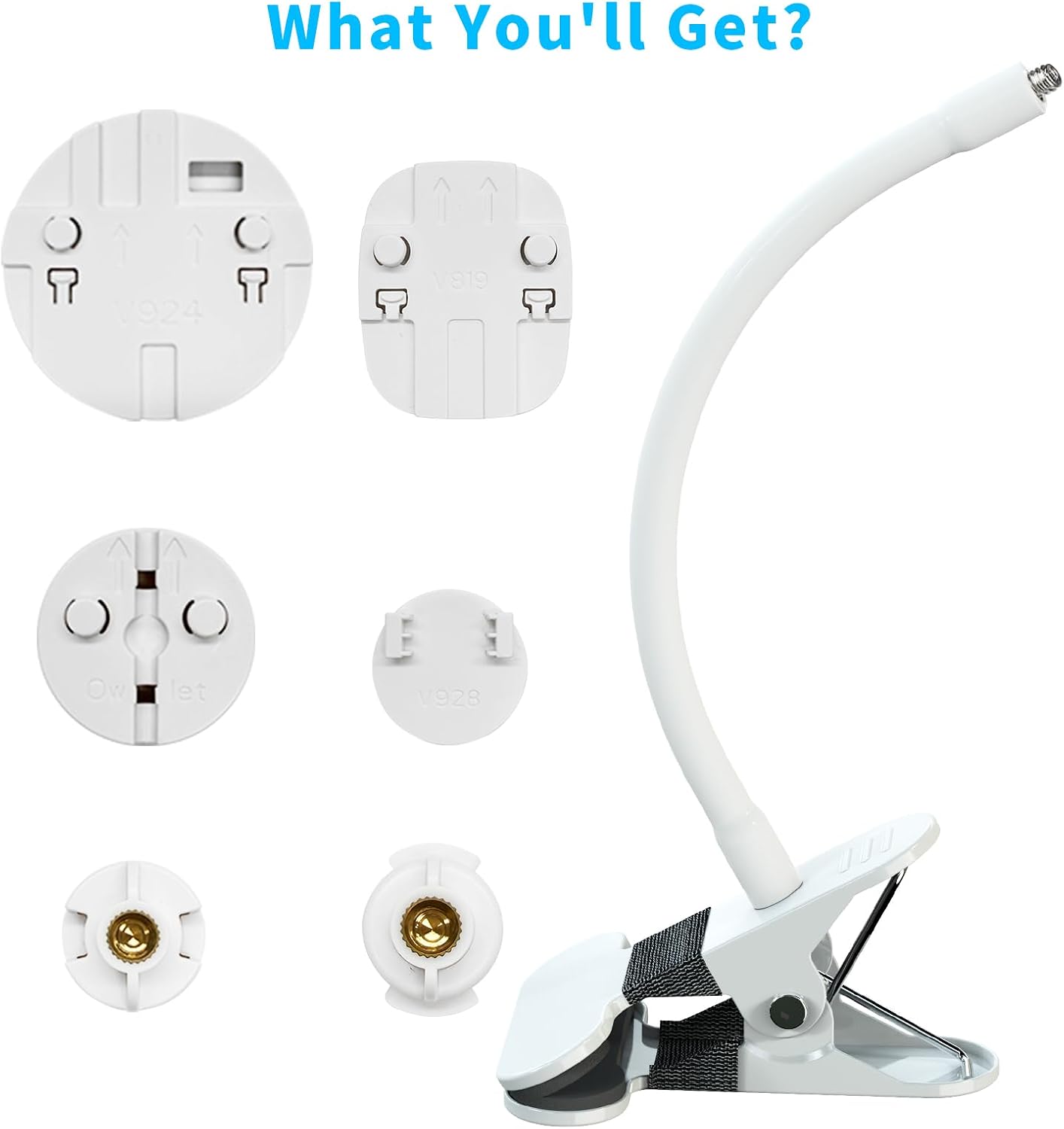 Mirexion Flexible Baby Monitor Clip Mount: Compatible with HelloBaby/VTech/Owlet Baby Monitor, Baby Camera Holder