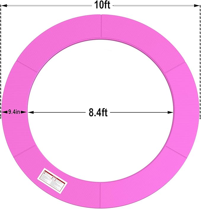 LANGXUN Universal Trampoline Repalcement Safety Pad, 8ft 10ft 12ft 14ft 15ft 16ft Waterproof Surround Spring Foam Cover for Round Frame
