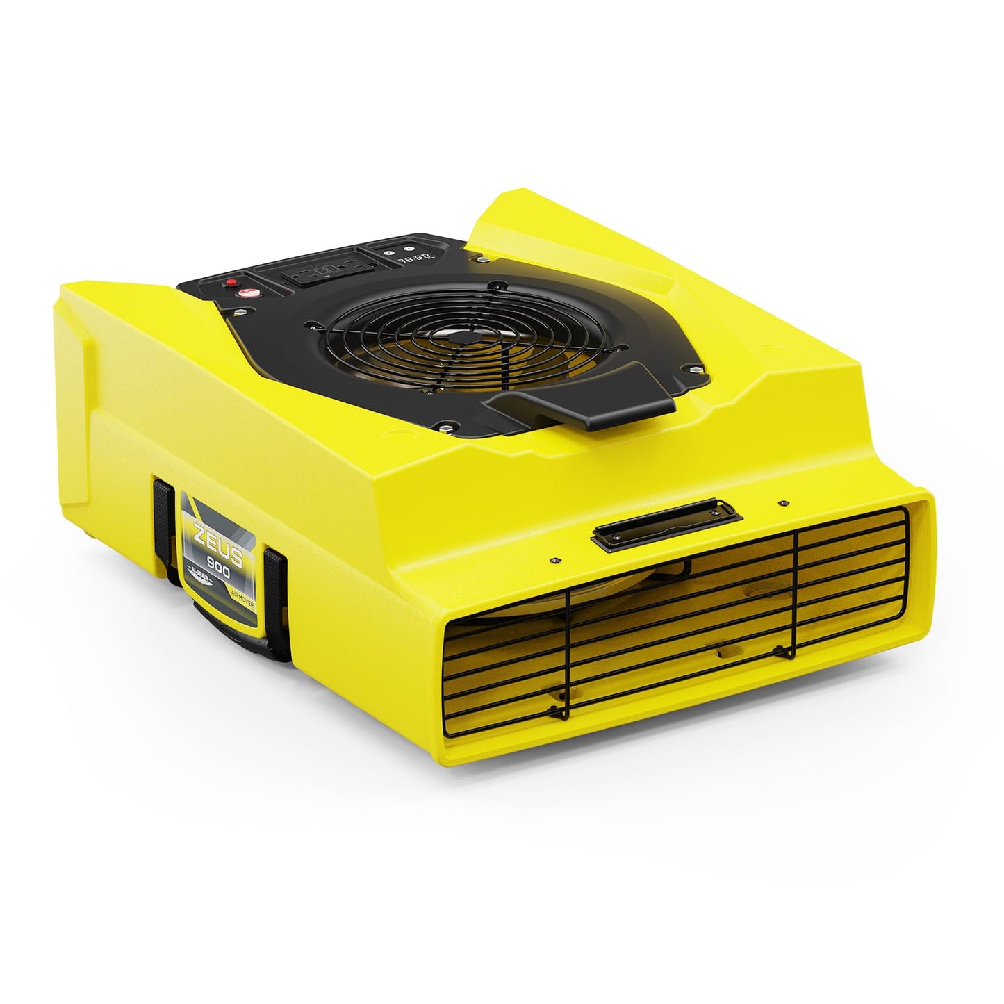 ALORAIR Air Mover,1/4 HP 950 CFM Floor Blower Fan with Dual GFCI Outlets, 4 Speeds, 5 Blower Angles & Daisy Chain - Ideal for Carpet Floor Dryer and Water Damage Restoration (Zeus 900 Yellow)