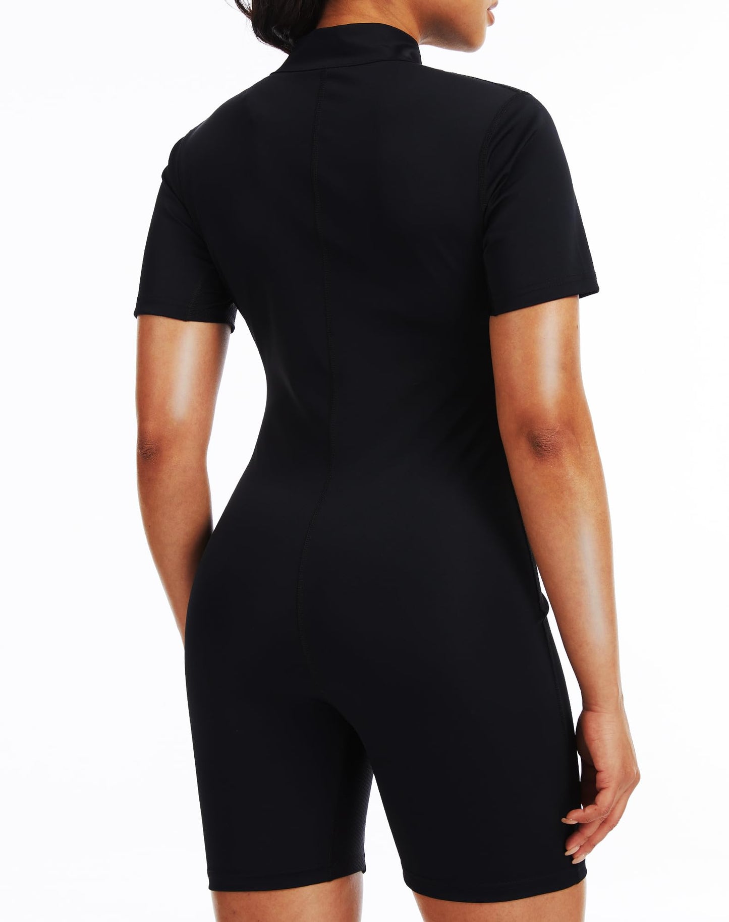 Full Body Sauna Suit for Women Sweat Jumpsuit Weight Loss Waist Trainers Lower Belly Fat Workout Shirt Top SweatSuits M