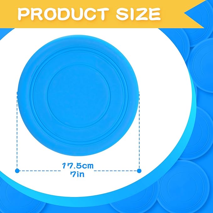 Lenwen 24 Pcs Flying Disc 6.89 Inch Soft Silicone Flying Disks Classic Play Flick Disc for Outdoor Backyard Beach Lawn Sports Park Camping Playing Adults Pet