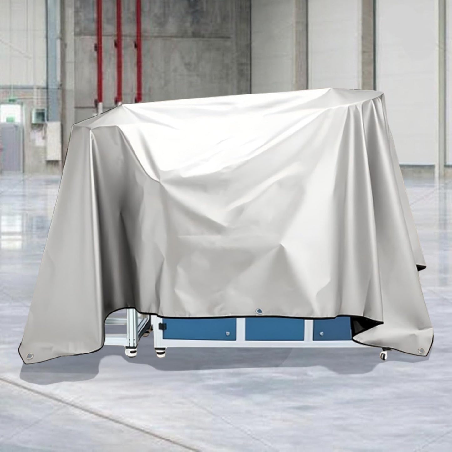 TOTOCOVE Jumbo Machine Cover - Breathable, Rust Preventing, Water & Dust Proof, Tear Resistant Silver (Silver+Black, 57.87*38.58)