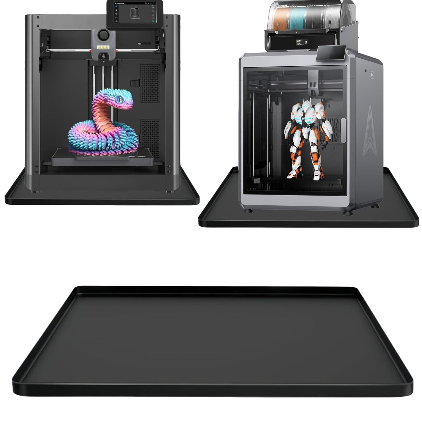 Frezonika 19.7x15.7 Silicone Base Mat Compatible with Flashforge, Comgrow, Elegoo, Bambulab and Most of 3D Printers, 3D Printer Vibration Anti-Slip Mat 3D Printer Accessories (19.7x15.7)