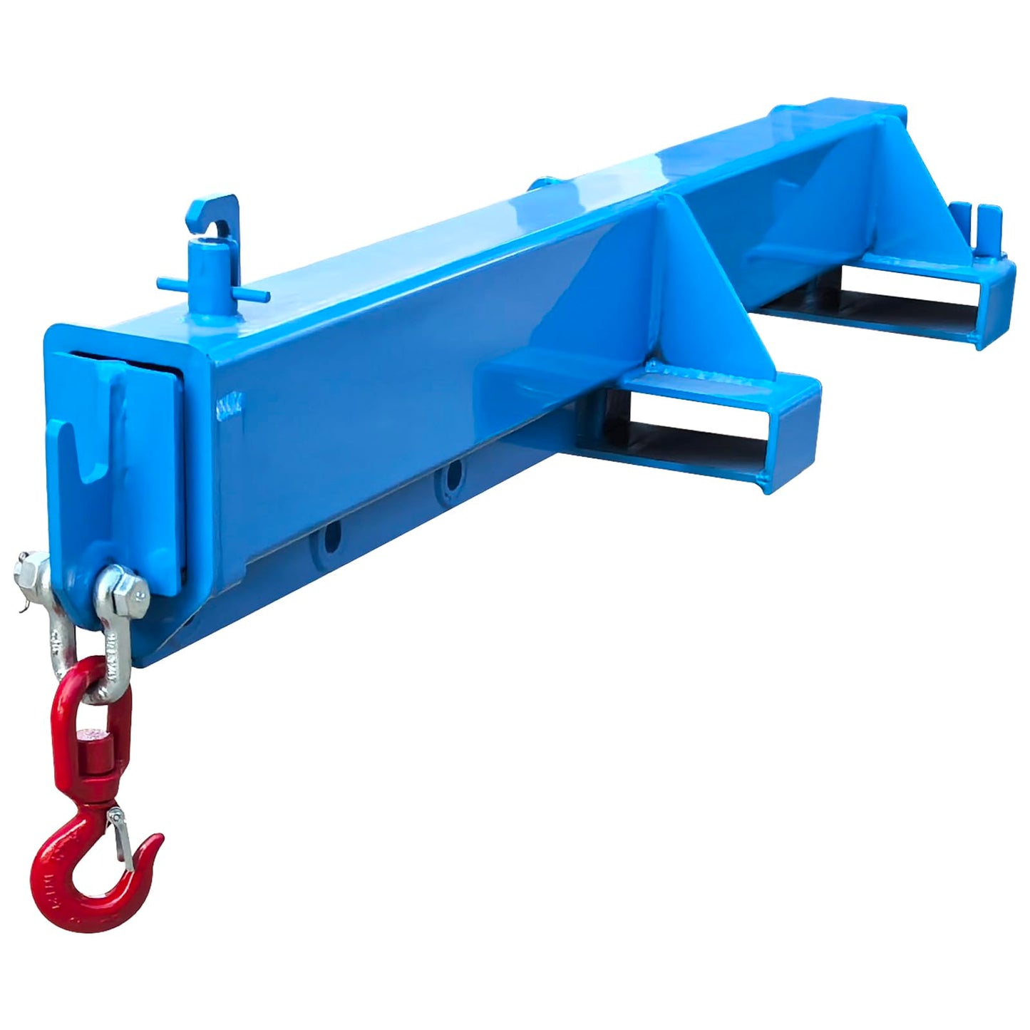 LGXEnzhuo 2200LB Forklift Jib Boom Crane, Mobile Crane Lifting Hoist, Max Length 8.2 Feet, Forklift Boom Attachment Towing Handling Equipment, 6.3''x2.17'' Socket Size