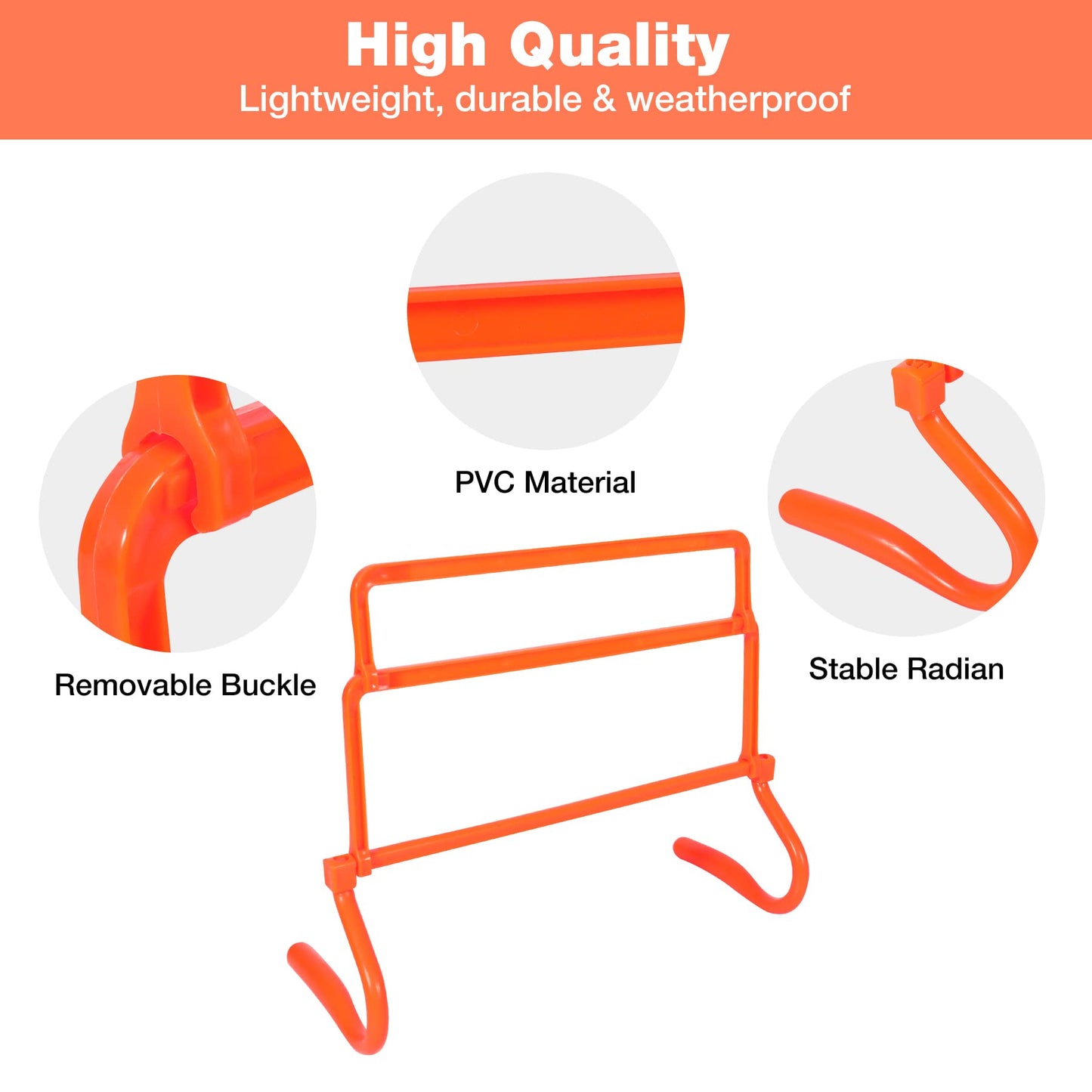 Lineslife Adjustable Agility Hurdles,4 Height Speed Training Hurdles, Portable Speed Training Equipment with Carry Bag for for Athletes,Soccer,Basketball, Baseball, Indoor Outdoor Sports