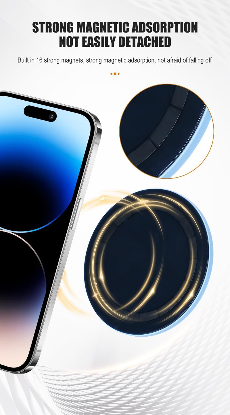 BSSZRYLT 1 Pack Magnetic Silicone Phone Holder with Suction Cup, Phone Stand Grip for Hands-Free Use, Bubble Texture