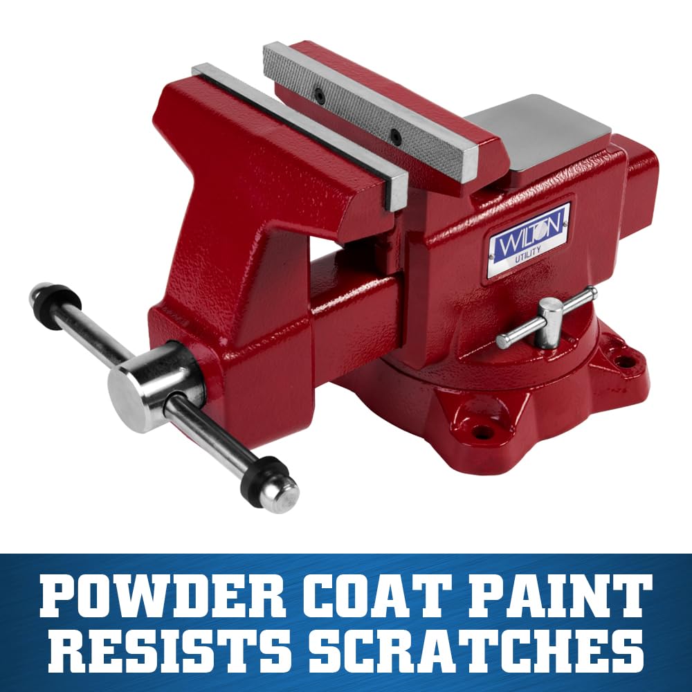 Wilton Utility Bench Vise, 6-1/2” Jaw Width, 6" Jaw Opening, 4" Throat (Model 676U)