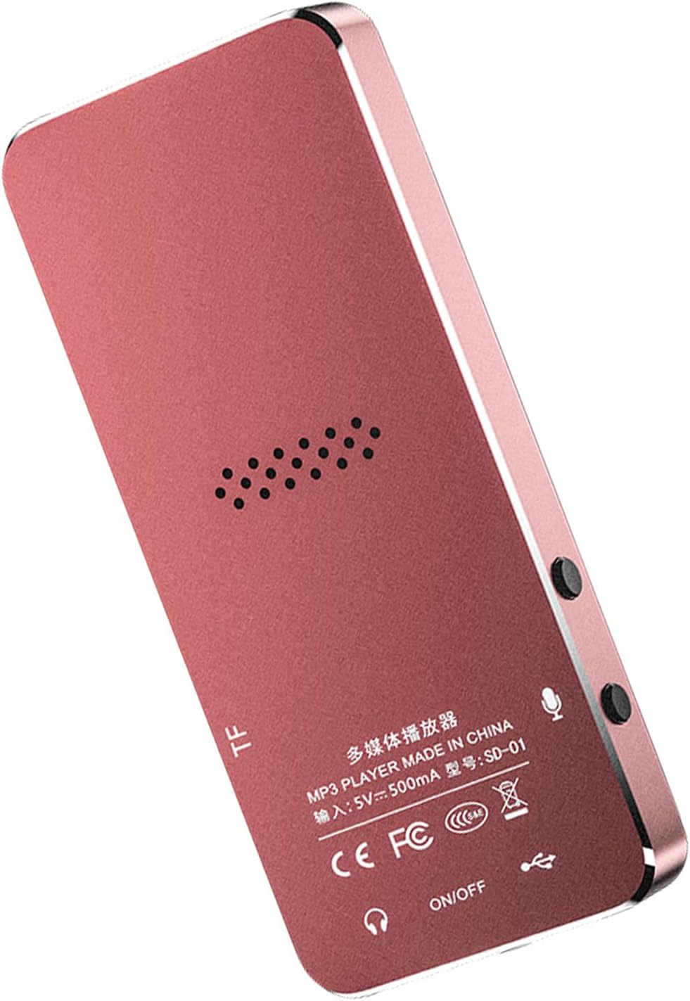 VELATEMOR MP3 16 (16G) Small Player with Ample Storage GB Memory Digital Player for Travelers Pink Long Battery Life