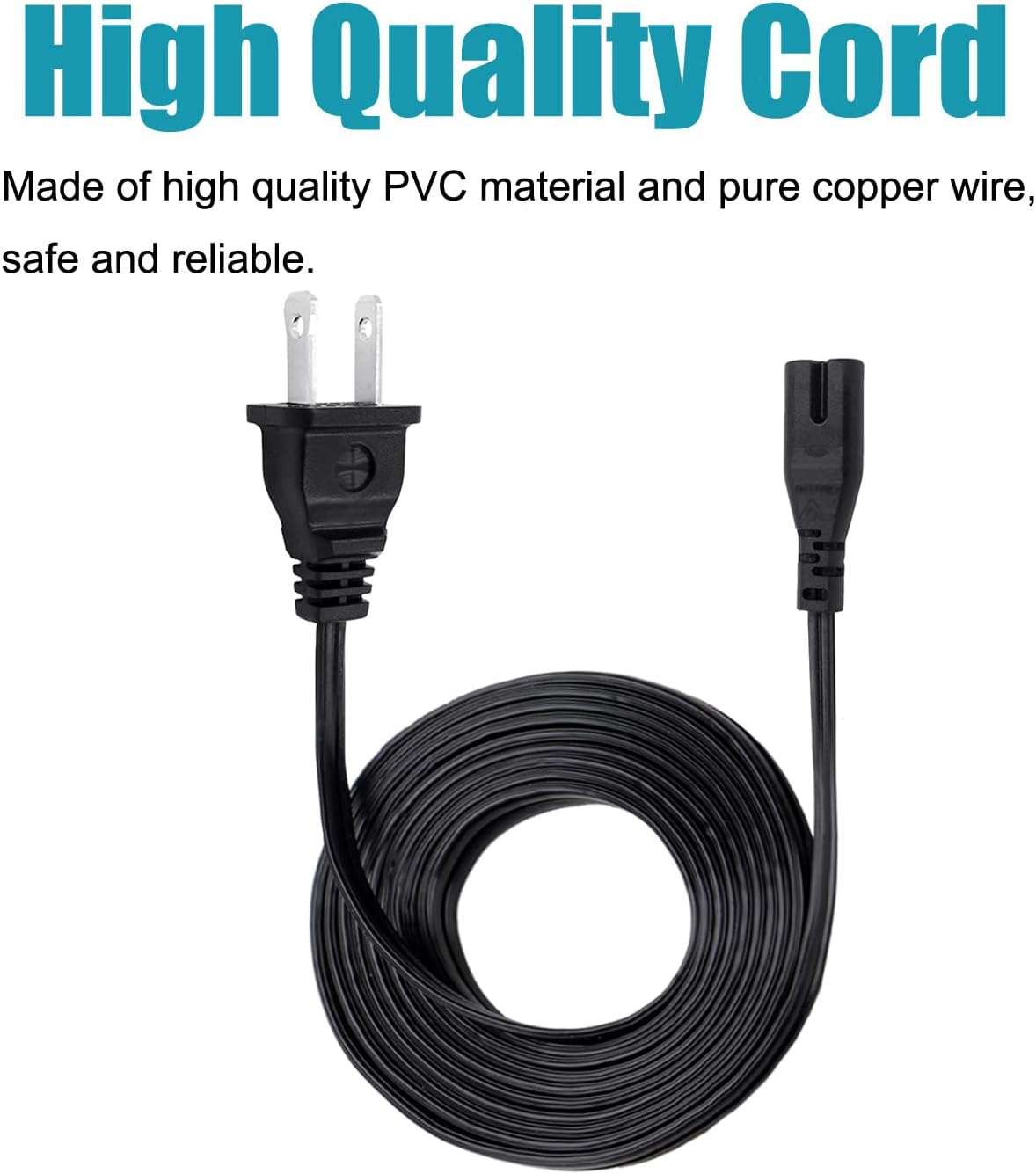 Saireed 8ft 2 PS-WM20 HW-K370 HW-Q90r C7 Prong Power Cord Replacement for Samsung Soundbar Subwoofer Sound Bar Surround