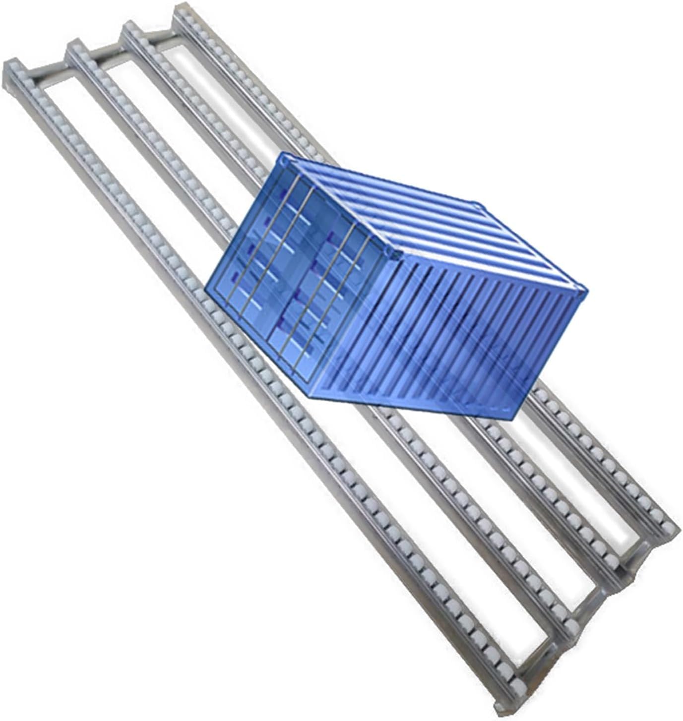 CHENWMZ Stainless Steel Roller Conveyor Belt for Commercial Truck Trailer and Warehouses 2 Slide 200cm Long Light Duty Conveyor Table with Plastic Rollers and Stainless Steel Frame
