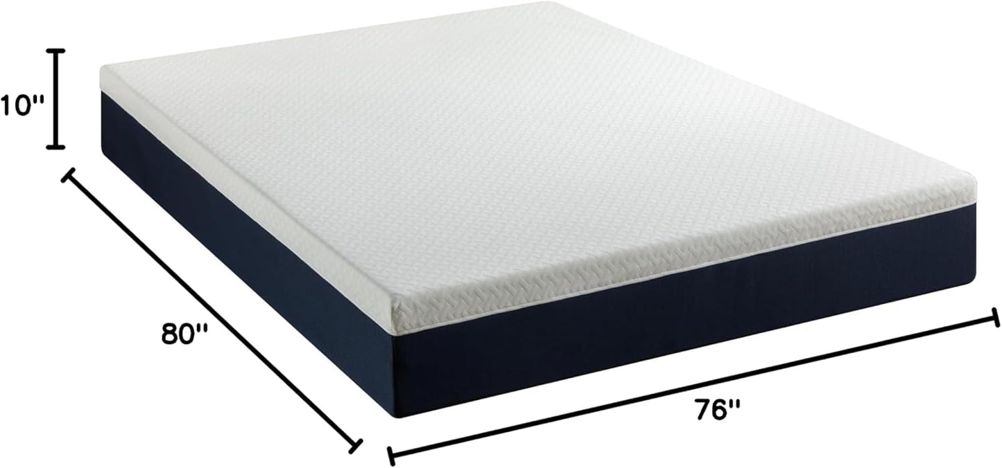 Zinus 10 Inch King Hybrid Mattress - Cooling Comfort, Medium Firm, Fiberglass Free, Motion Isolation
