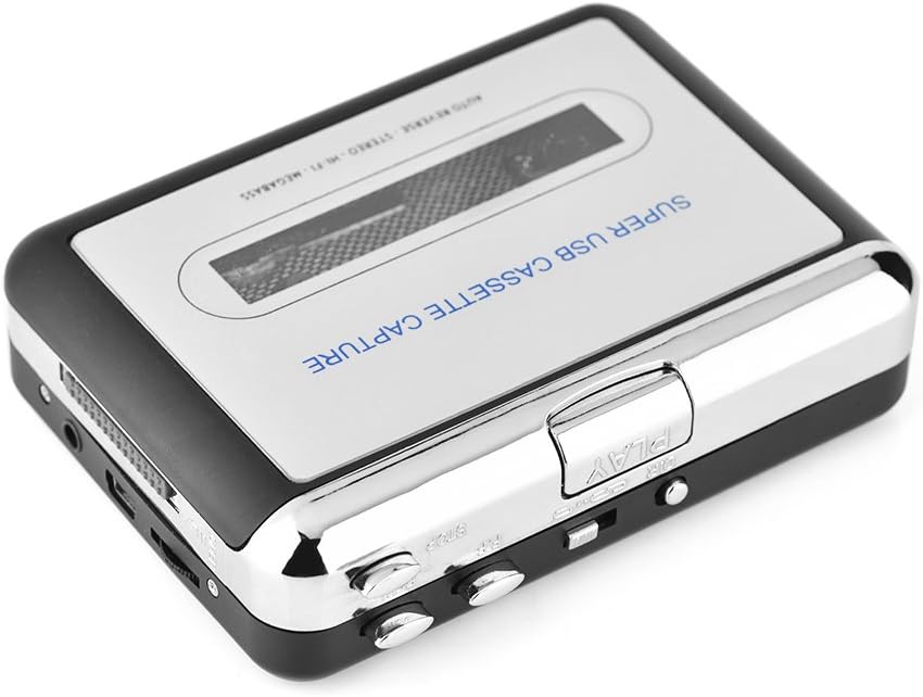 Sanpyl Cassette MP3 Cassette MP3 to Converter, Tape Player USB Tape to PC CD Switcher Converter Capture Audio Music