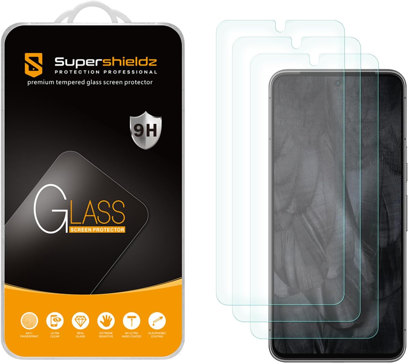 (3 Pack) 8 Supershieldz Designed for Google (Pixel Pro) Tempered Glass Screen Protector, Anti Scratch, Bubble Free