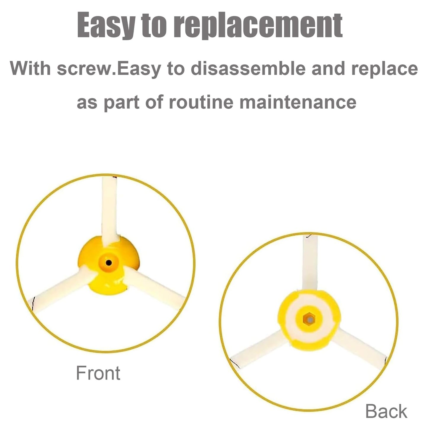 Side Brush Replacement for IRobot Roomba 900,800,700 and 600 Series 960 980 985 860 870 877 880 890 891 895 805 761 770 780 790 614 650 665 671 675 690 694 Models 6-Pack