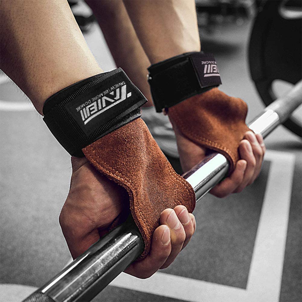 TAVIEW Wrist Straps for Weightlifting for Maximum Grip Support - Lifting Deadlift Strap & Weight Lifting Grips Gloves for Working Out Pull Up Deadlifting & Shrugs