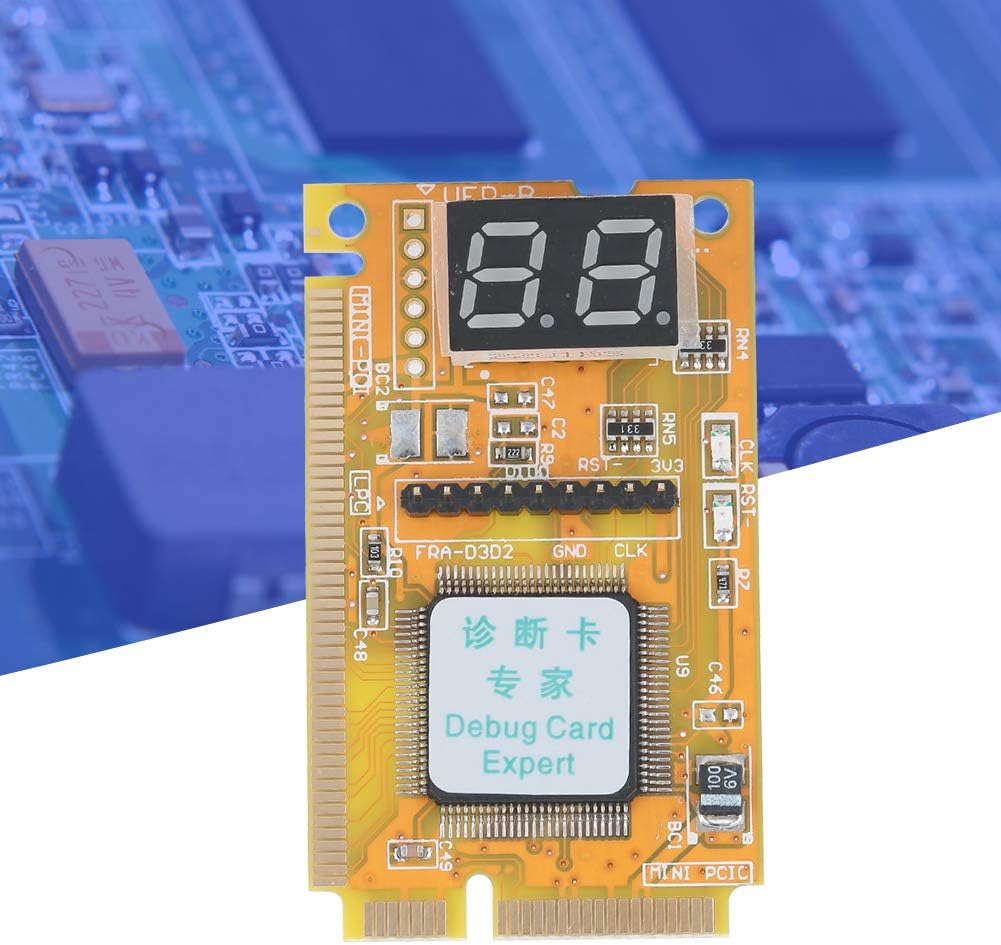 Bewinner Debug Card, Portable Computer Diagnostic Card Support Mini PCI Mini PCI-E LPC Bus Interface, Laptop Analyzer