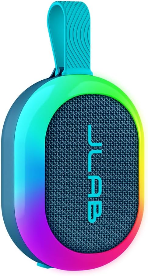 JLab 8+ IP55 100 Pop Party Portable Bluetooth Speaker, Navy, Hours of Playtime, Waterproofing, Detachable Loop Handle