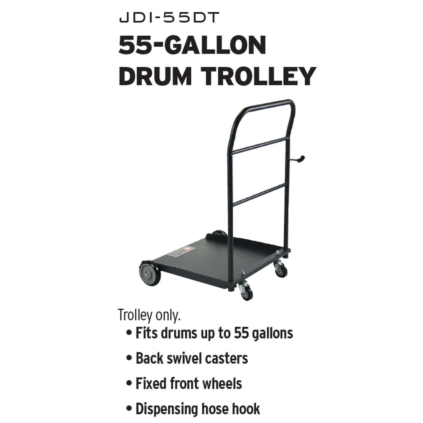 JohnDow Industries 55 Gallon Drum Trolley Cart