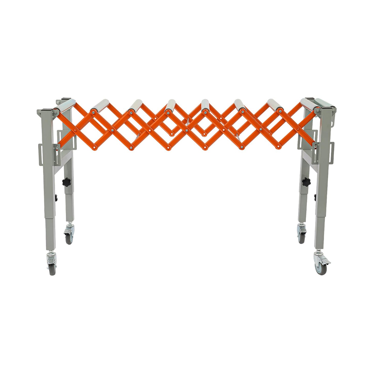 JenyunTech Conveyor Rollers, Adjustable Length & Height Conveyor Table, 110lbs Load Capacity Roller Stand for Automobile Manufacturing, Food Processing, Logistics, Mining