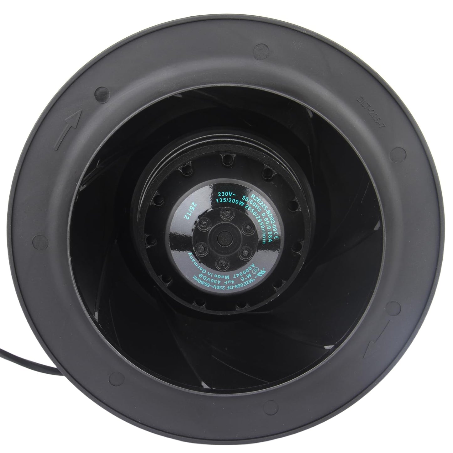 R2E225-BD92-09 Centrifugal Blower Inverter Cooling Fan 230VAC 0.6/0.88A 135/200W