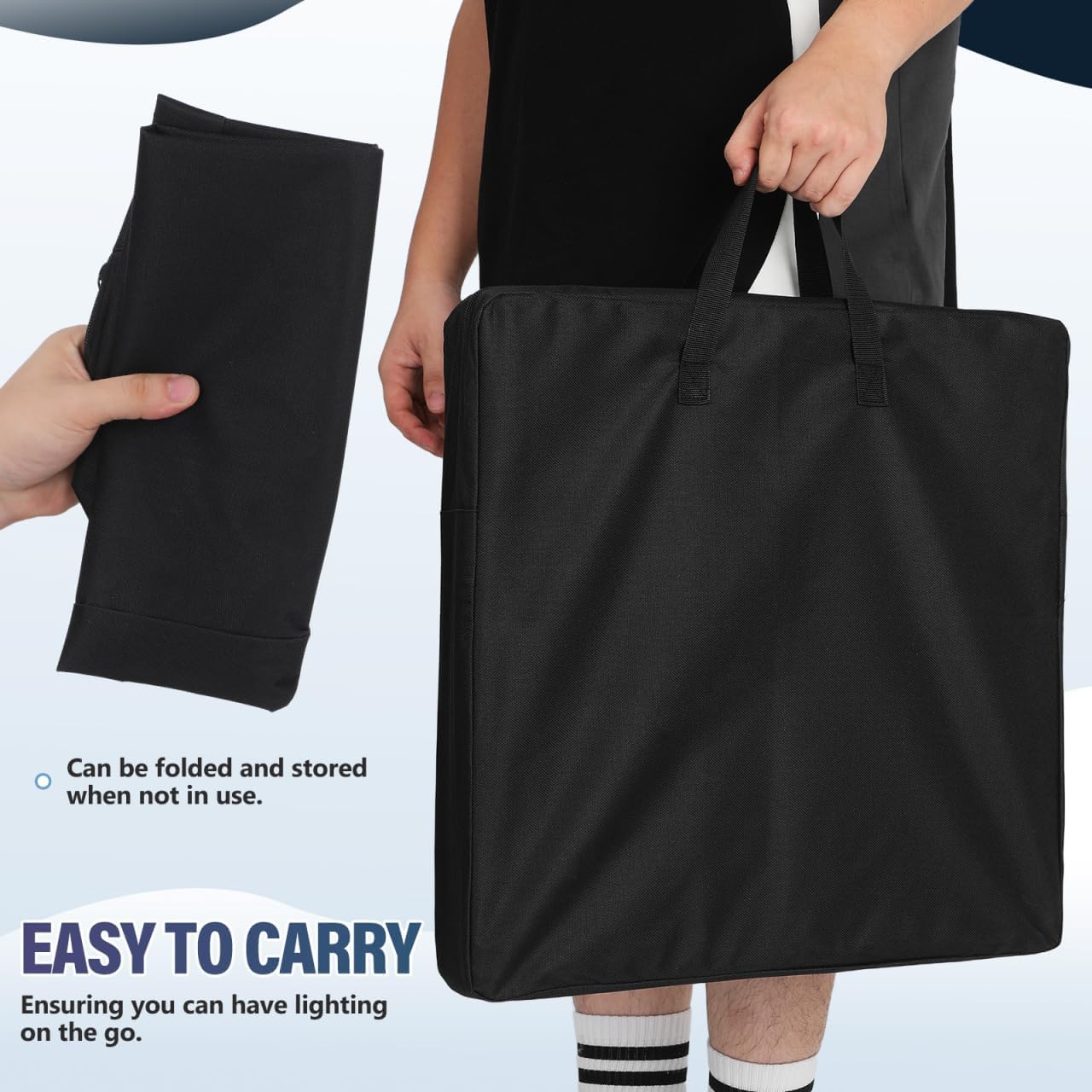 ELAYARD 18.1-Inch Portable Ring Light Storage Bag Zipper Carrying Case Protective Soft Interior for Photography Video