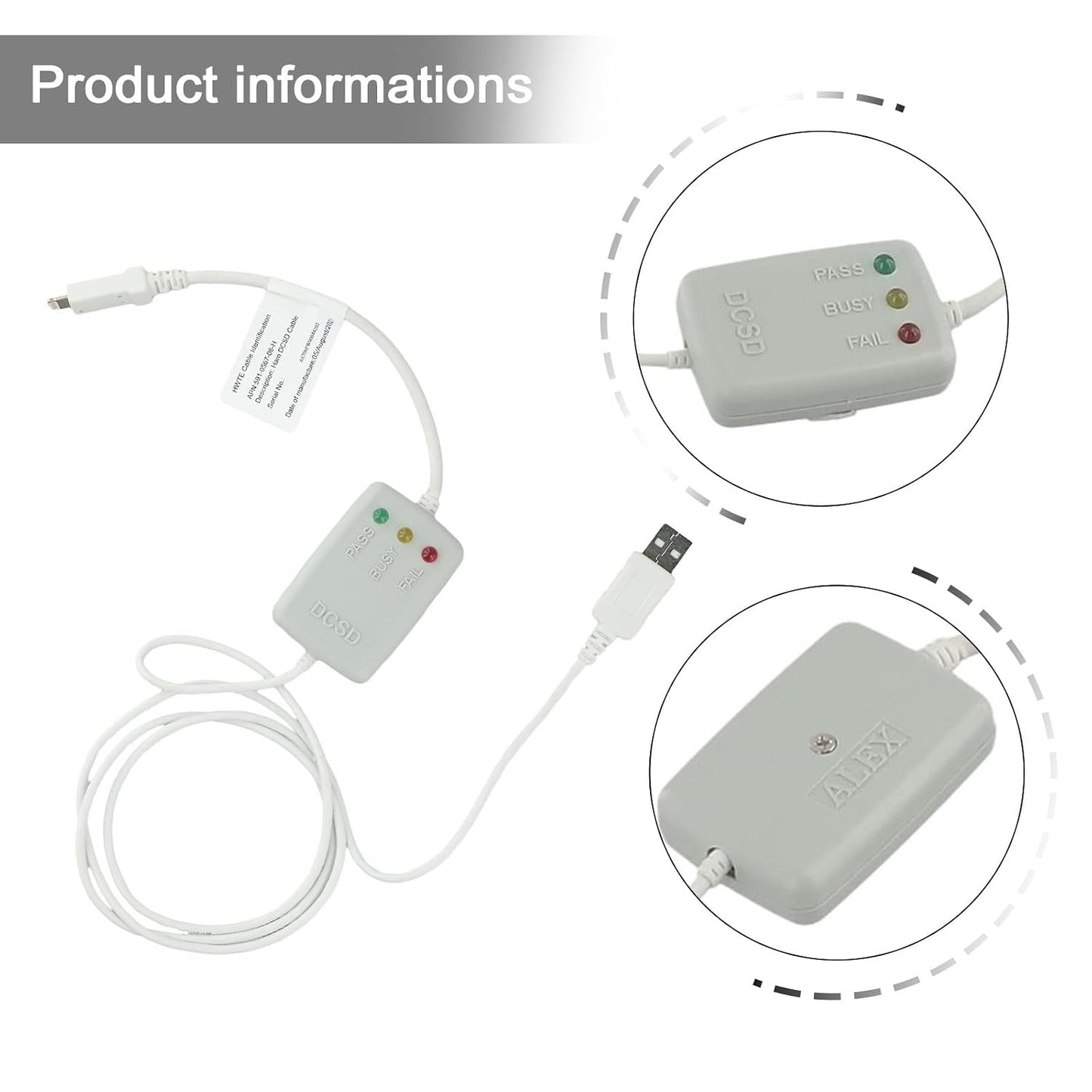 Jurtmy FT232 C2 DCSD Serial Service Cable USB to Serial Bridge Engineering Line with Dual IC for iOS Device Firmware