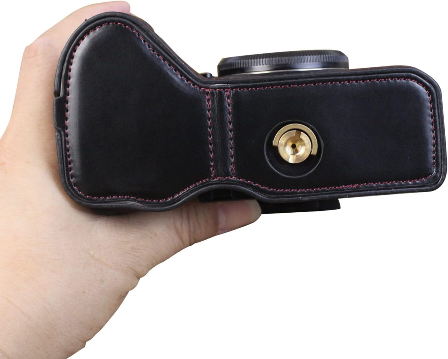Rieibi X-H2S/ X-H2 XH2S/ XH2 Case - Quality PU Leather Half Case for Fujifilm Mirrorless Digital Camera - Black