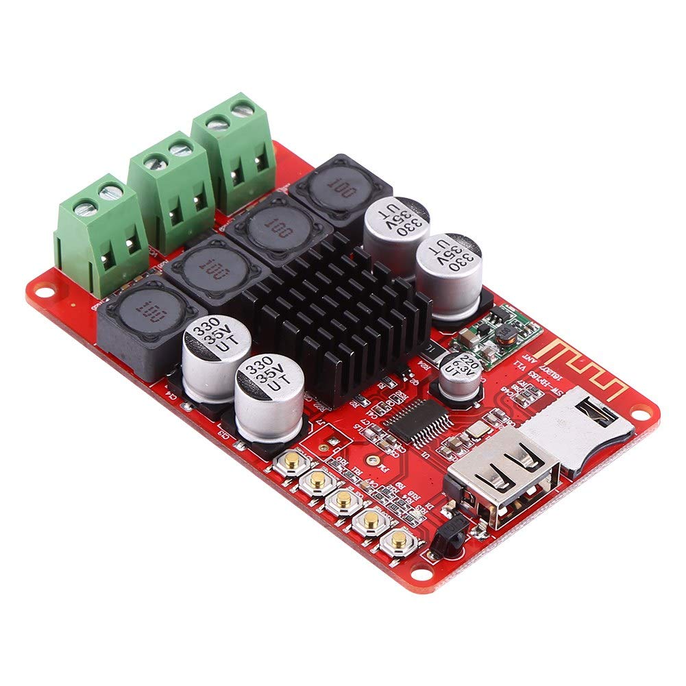50W+50W 8-26V MP3 Audio Power Bluetooth Amplifier Board DC Portable Stereo Audio Receiver Amplifier TF Card Decoder