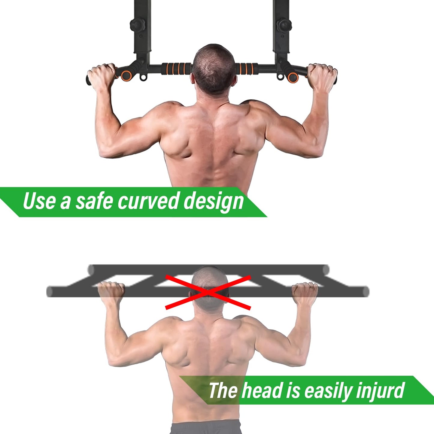ptlsy Joist Mount Pull Up Bar Wall Mounted Pull Up Chin Up bar for Home Gym Workout Supports to 440 Lbs