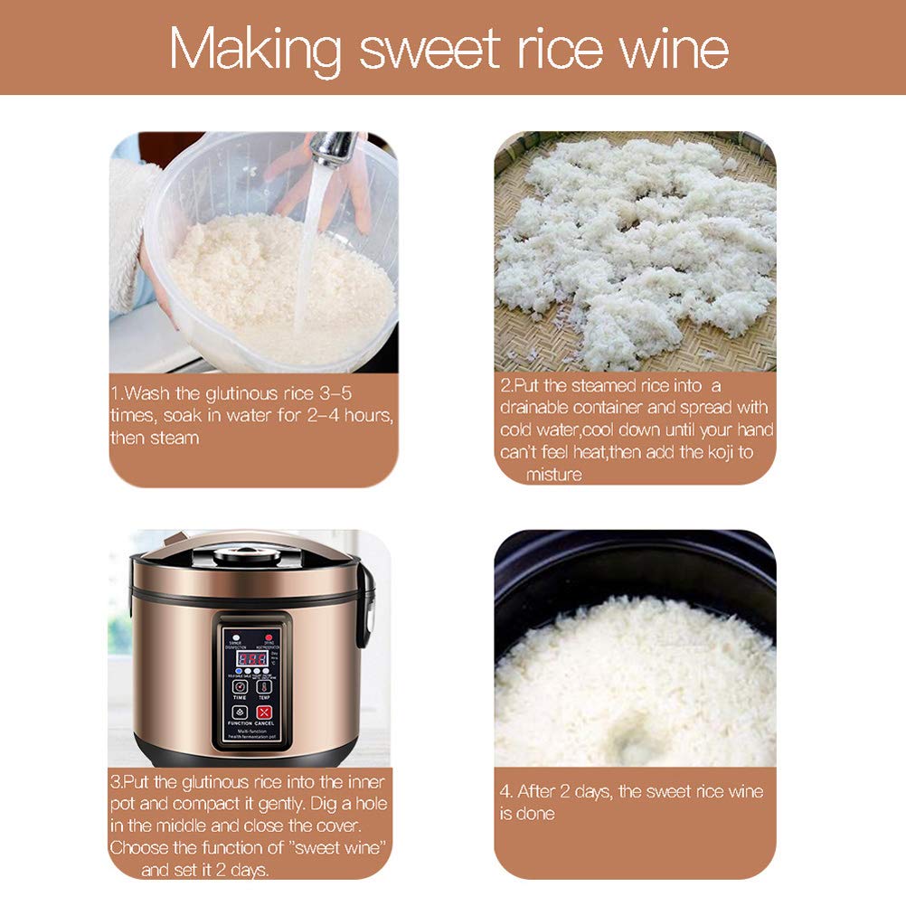 MLGB 6L Black Garlic Fermenter,Yogurt Maker with Adjustable Temperature & Time Control,Kimchi machine,Sweet Rice Wine Maker Full Automatic,Natto Maker,FCC UL Listed