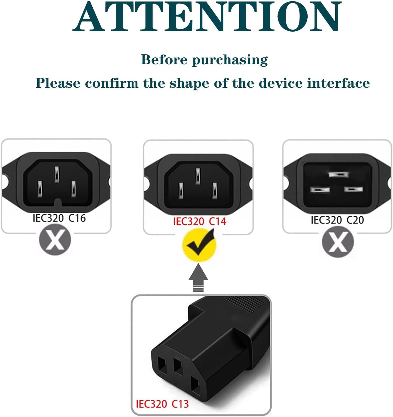UNIMOSON Cable-10FT Amp Power Cord Compatible with ION Block Rocker, ION Pathfinder, ION Tailgater Bluetooth Speaker